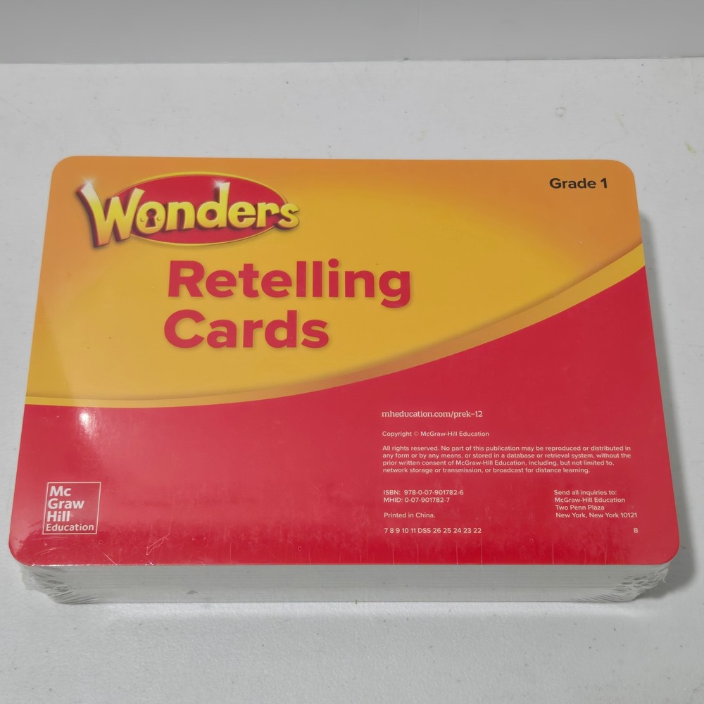 McGraw Hill Wonders Retelling Cards Grade 1 ISBN 9780079017826 Reading ELA